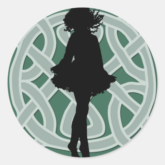 Adesivo Irish Dancer Celtic Green Sticker (Frente)