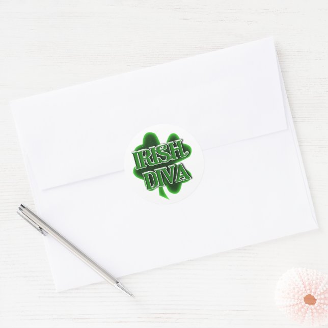 Adesivo Irish Diva St. Patrick's Day (Envelope)