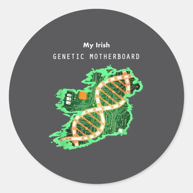 Adesivo Irish Dna Ireland Motherboard  (Frente)