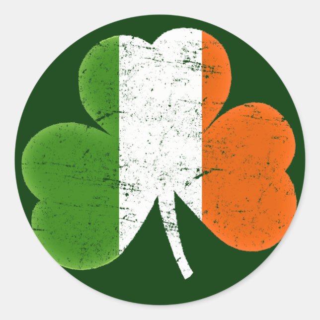 Adesivo Irish Flag Classic Shamrock (Frente)
