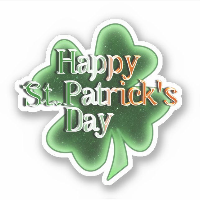 Adesivo Irish Flag Happy St. Patrick's Day (Frente)