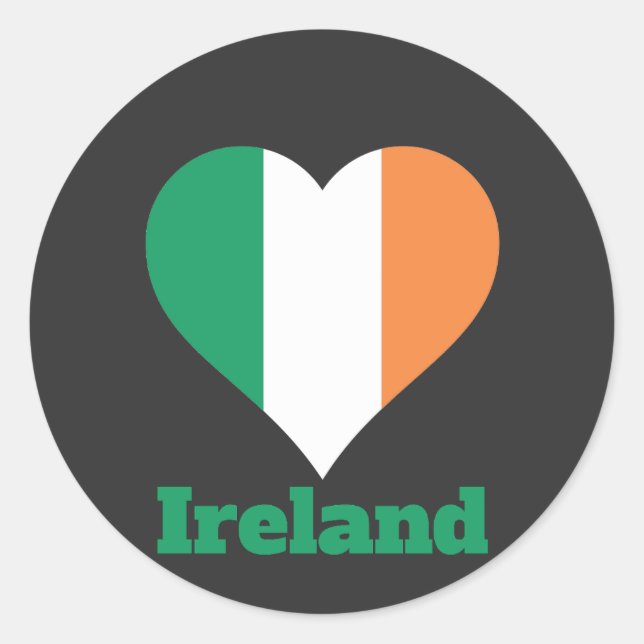Adesivo Irish Heart Flag (Frente)