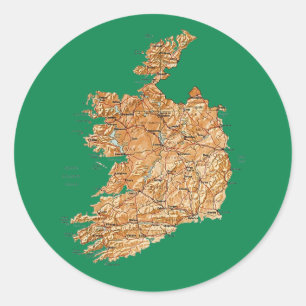 Adesivo Irish Map Sticker