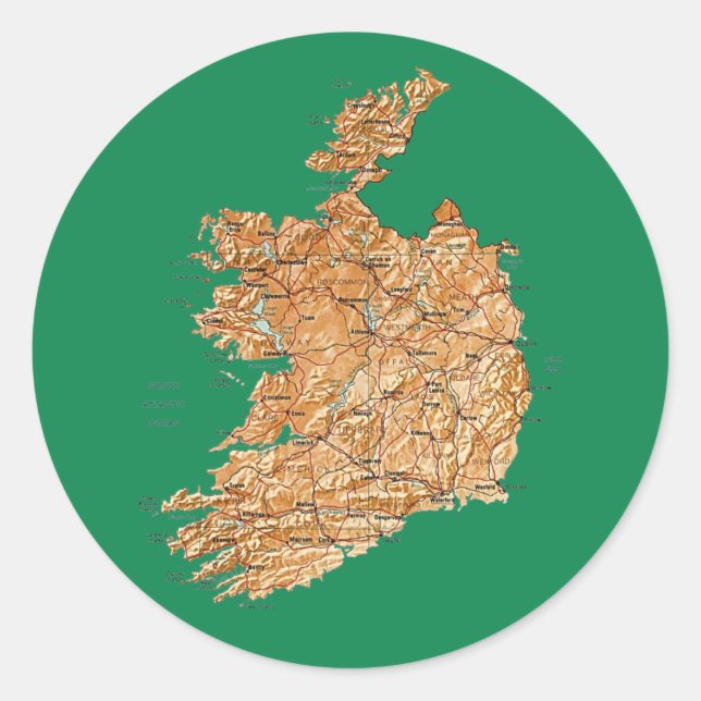 Adesivo Irish Map Sticker (Frente)