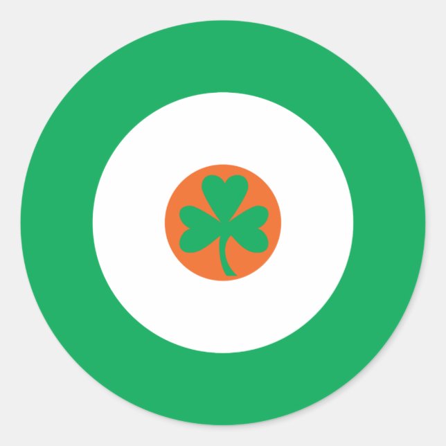Adesivo Irish Mod Round Sticker 3 (Frente)