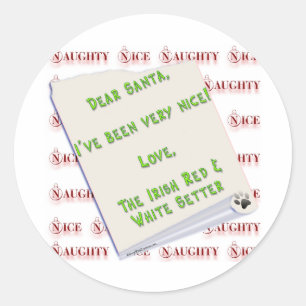 Adesivo Irish Setter Naughty Nice