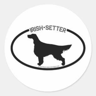 Adesivo Irish Setter Silhouter Black Sticker