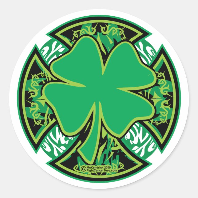 Adesivo Irish Shamrock Cross (Frente)