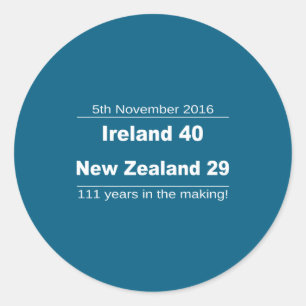Adesivo Irlanda Derrota os All Blacks da Nova Zelândia - R
