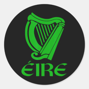 Adesivo Irlanda Eire Eireann Orgulho Irlandês Harpa Gaélic