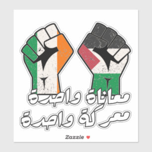 Adesivo Irlanda Palestina Solidariedade Primeiro texto em 