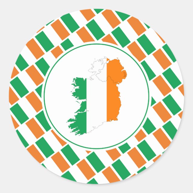 Adesivo IRLANDA SLAG Irish Map Na moda Patriotic (Frente)