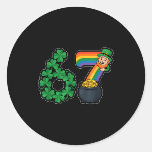 Adesivo Irlandês 67 Seis Sete 6 7 Meme Dia de São Patrício