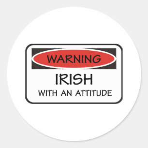 Adesivo Irlandês da atitude