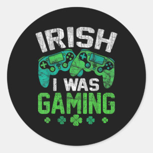 Adesivo Irlandês Eu Estava Jogando Vídeo Engraçado Shamroc