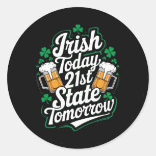 Adesivo Irlandês Hoje 21 ruas dos Estados Unidos Ruas Engr