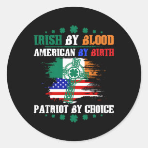 Adesivo Irlandês Por Blood American Por Nascimento Patriot