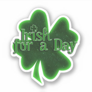 Adesivo Irlandês por um Dia Dia de São Patrício