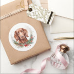 Adesivo Irlandês Red Setter Christmas Wreath Festivo Pup<br><div class="desc">Procurando o presente de Natal perfeito para seu amigo peludo? Nosso presente de Natal é o que você precisa! Com um tema de Natal encantador, é o presente ideal para o seu querido animal de estimação. Quer você seja uma mãe de cachorro, pai de cachorro, ou simplesmente um amante de...</div>