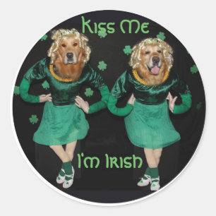 Adesivo Irlandês Stepdancers do golden retriever