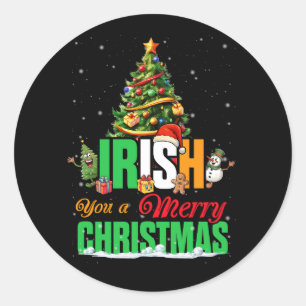 Adesivo Irlandês Você Um Feliz Natal Papais noeis Irish Fl