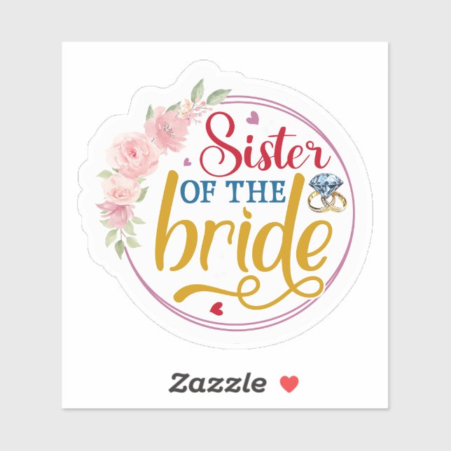 Adesivo Irmã da Noiva (Folha)