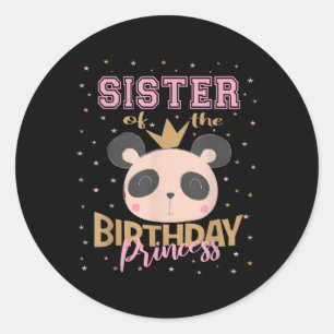 Adesivo Irmã Da Princesa Panda Bear Py