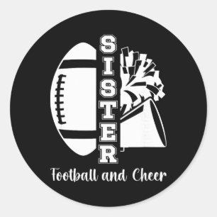 Adesivo Irmã de Footll e Cheer Cheerleading e Footll Si
