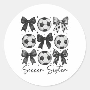 Adesivo Irmã de Futebol Coquete Engraçada Arco Irmã de Fut