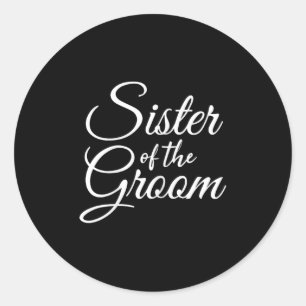 Adesivo Irmã Do Groom Womens & Crianças