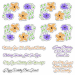 Adesivo Irmã Inlaw e Amigos Aniversário Deseja