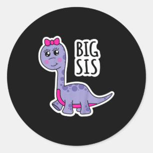 Adesivo Irmã Mais Velha dos Miúdos Dinossauro Irmã Super F
