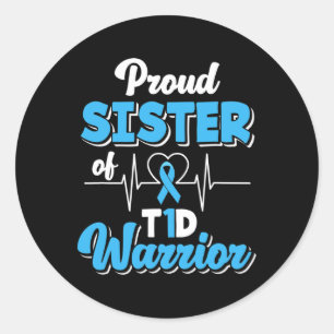 Adesivo Irmã Orgulhosa De Um Guerreiro T1D Diabetes Aw