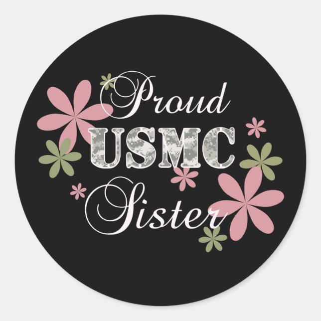 Adesivo Irmã USMC [fl camo] (Frente)