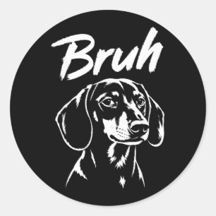 Adesivo Irmão Cachorro Dachshund Meme Engraçado Amante de