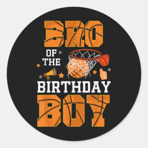 Adesivo Irmão da Decoração B-Day do Basquete de Aniversári