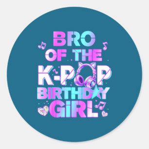 Adesivo Irmão das garotas de aniversário do k-pop música c