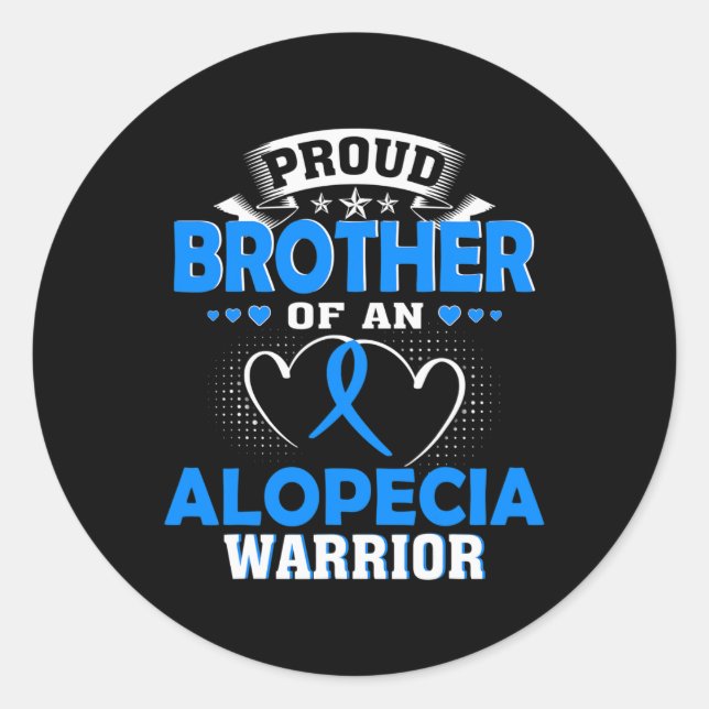 Adesivo Irmão De Um Guerreiro Da Alopecia (Frente)