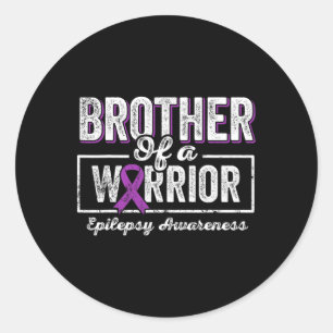 Adesivo Irmão De Um Guerreiro Epilepsia Irmão Roxo Ribbo
