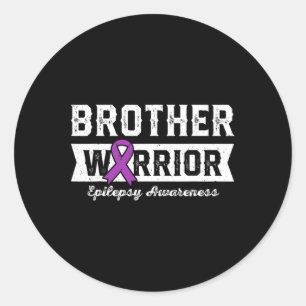 Adesivo Irmão De Um Guerreiro Epilepsia Irmão Roxo Ribbo