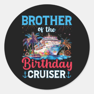 Adesivo Irmão Do Aniversário Cruiser Divertido Presente De