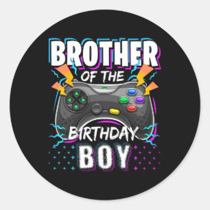 Adesivo Irmão Do Menino Do Aniversário Correspondendo Jogo