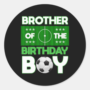 Adesivo Irmão Do Menino Do Aniversário De Futebol Correspo