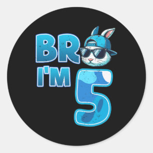 Adesivo Irmão eu sou menino de 5 anos de aniversário 5º co
