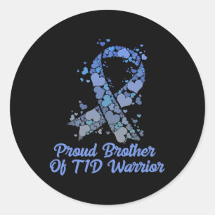 Adesivo Irmão Orgulhoso do Guerreiro T1d Tipo 1 Com Conhec