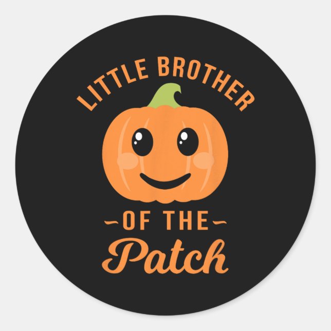 Adesivo Irmão Pequeno Do Patch Pumpkin Halloween T Sh (Frente)