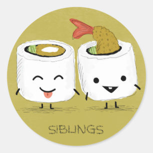 Adesivo Irmãos de Sushi