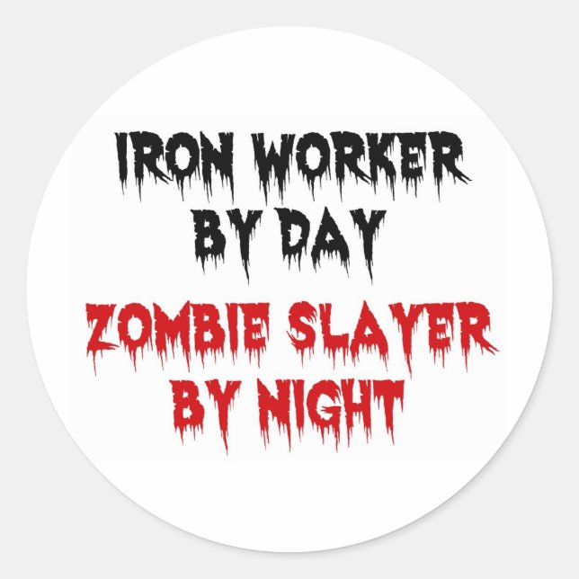 Adesivo Iron Worker Zombie (Frente)