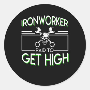 Adesivo Ironworker pago para obter o Ironworker alto