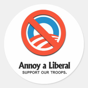 Adesivo Irrite um liberal - apoie nossas tropas